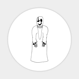 Gaster Undertale Simple Black and White Design Magnet